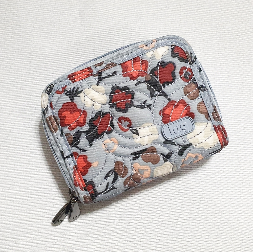 Lug Splits Compact RFID Wallet in Blossom Blue